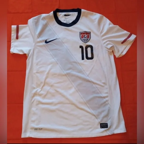Nike USA Jersey Mens Mediun White Landon Donovan#10 Soccer